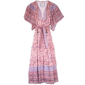 Bell Angelina Midi Dress - Small - Pink Multi